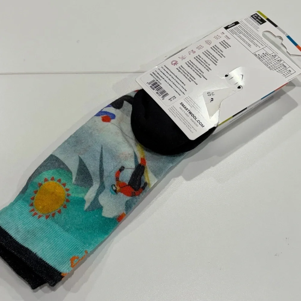SmartWool Women's Small Targeted Cushion Bunny Print Ski Socks Over the Calf NWT